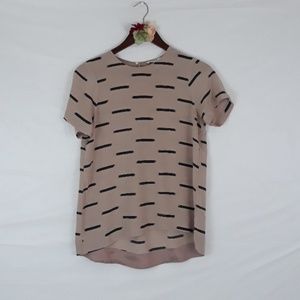 Madewell Silk Tailored Tee Ikat Dash Small